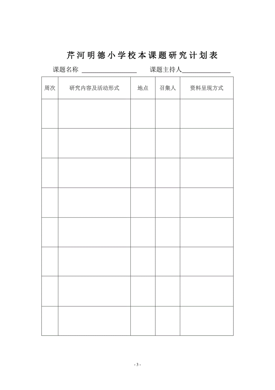 曹冬梅芹河明德小学校本课题申报简表_第3页