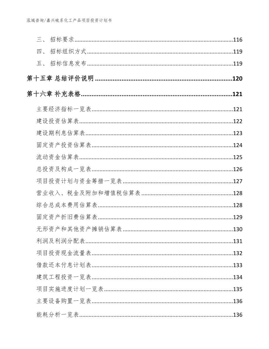 嘉兴硫系化工产品项目投资计划书范文模板_第5页