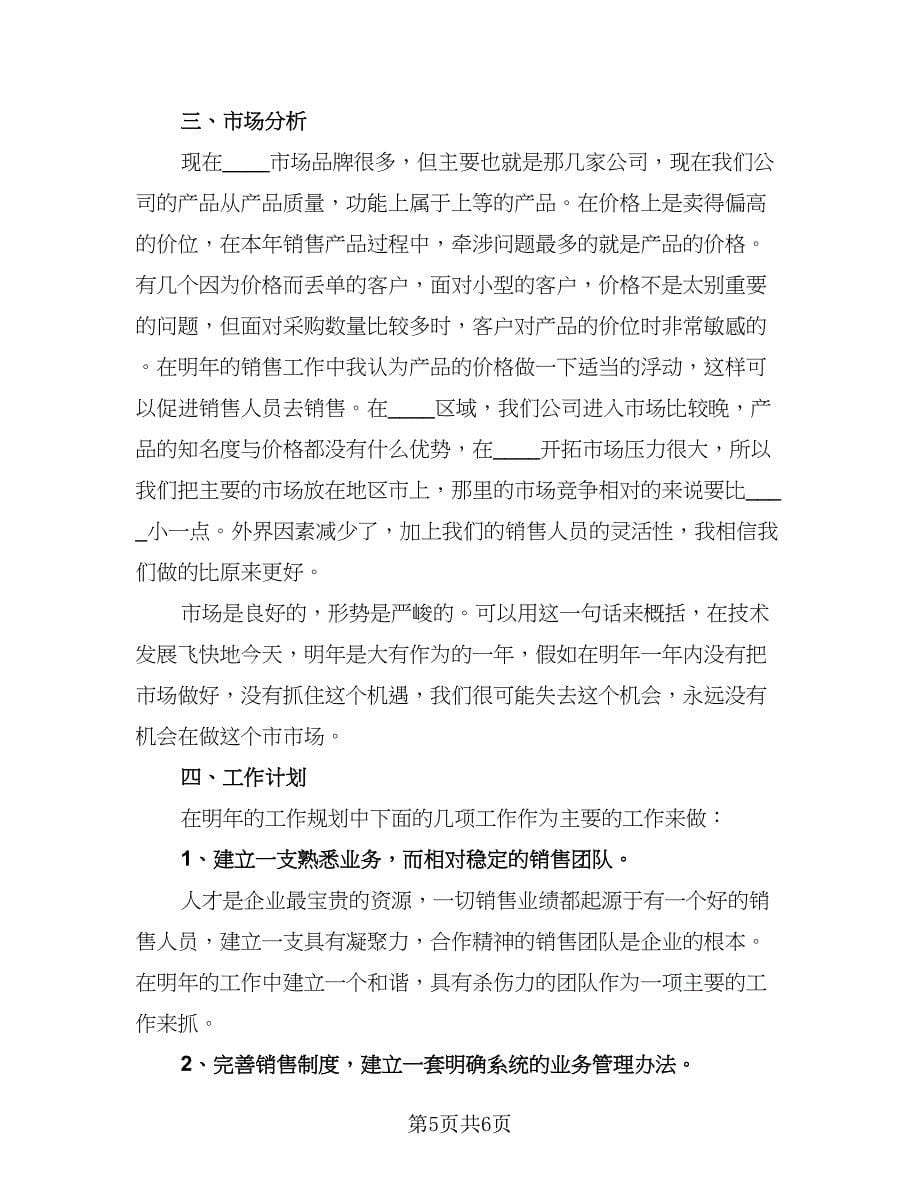 销售人员个人工作总结和计划样本（2篇）.doc_第5页