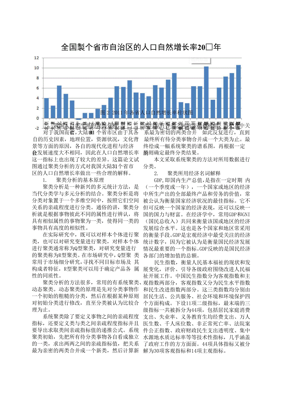 论文：对人口自然增长率的聚类分析_第2页