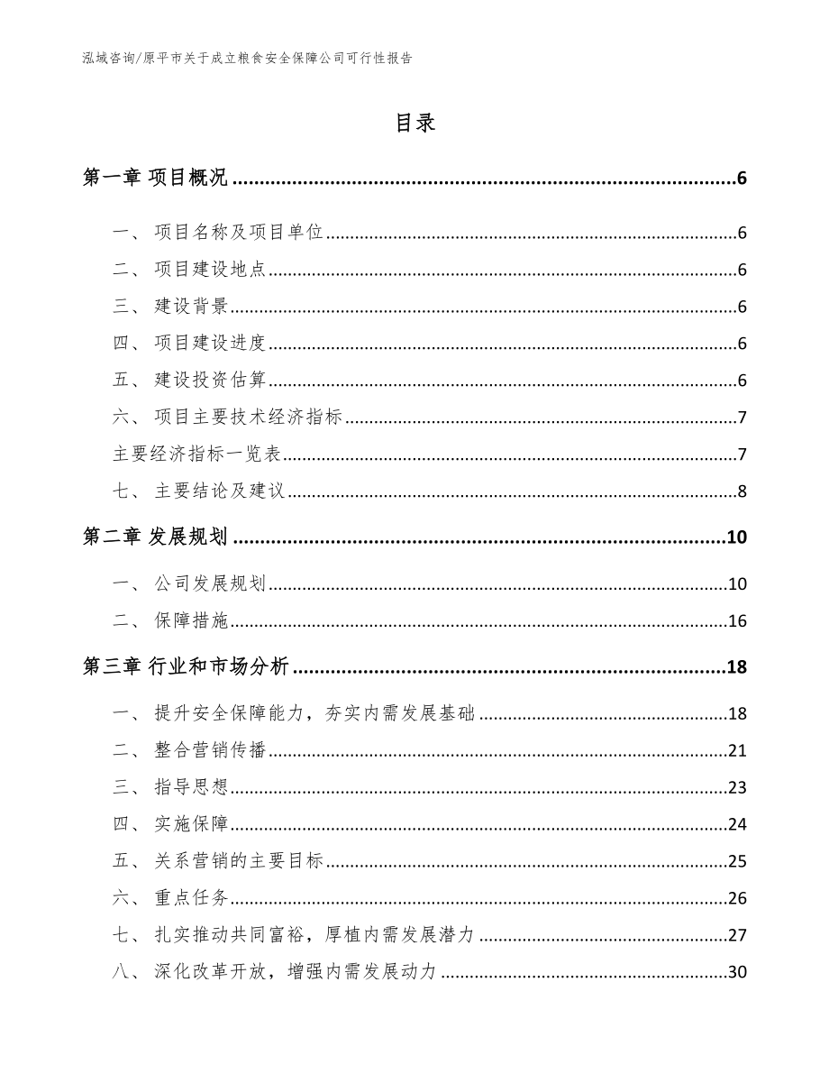 原平市关于成立粮食安全保障公司可行性报告（模板参考）_第2页