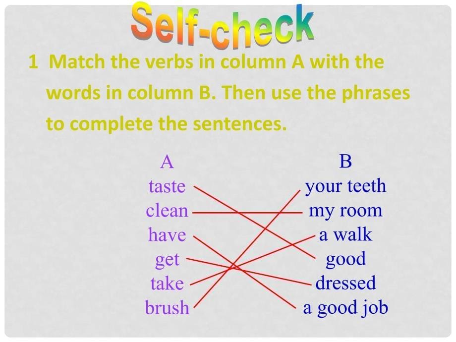 贵州省习水县七年级英语下册 Unit 2 What time do you go to school Section B（3a3b）&amp; Self Check课件 （新版）人教新目标版_第5页