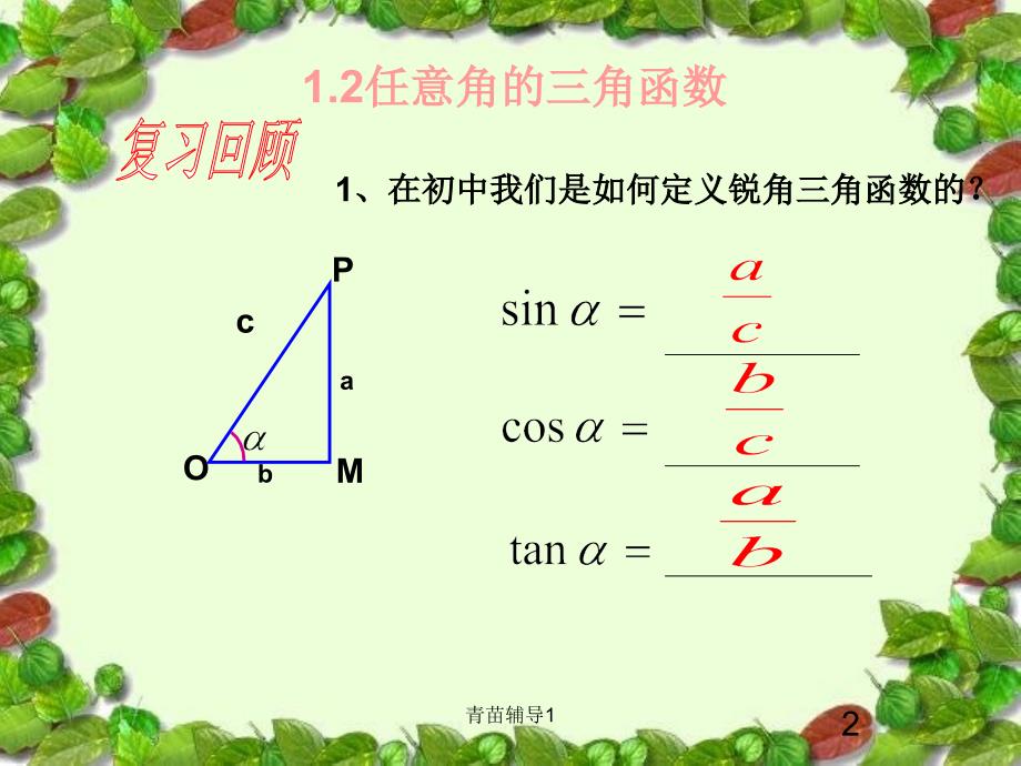 任意角的三角函数ppt【主要内容】_第2页