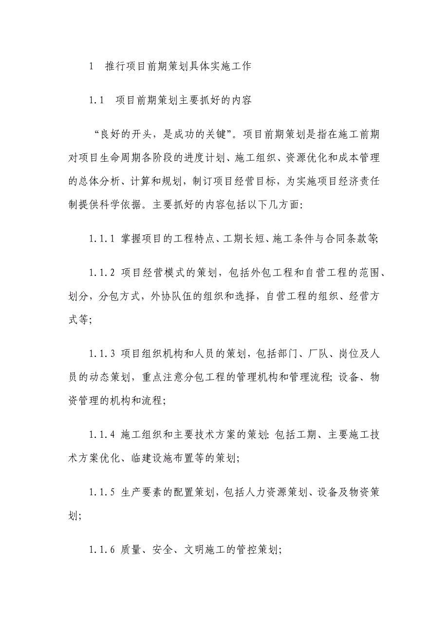 推行项目前期策划具体实施工作_第1页