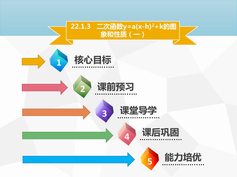 九年级数学上册 第二十二章 二次函数 22.1 二次函数的图象和性质 22.1.3 二次函数y＝a（x－h）2＋k的图象和性质（一）导学 （新版）新人教版_第1页