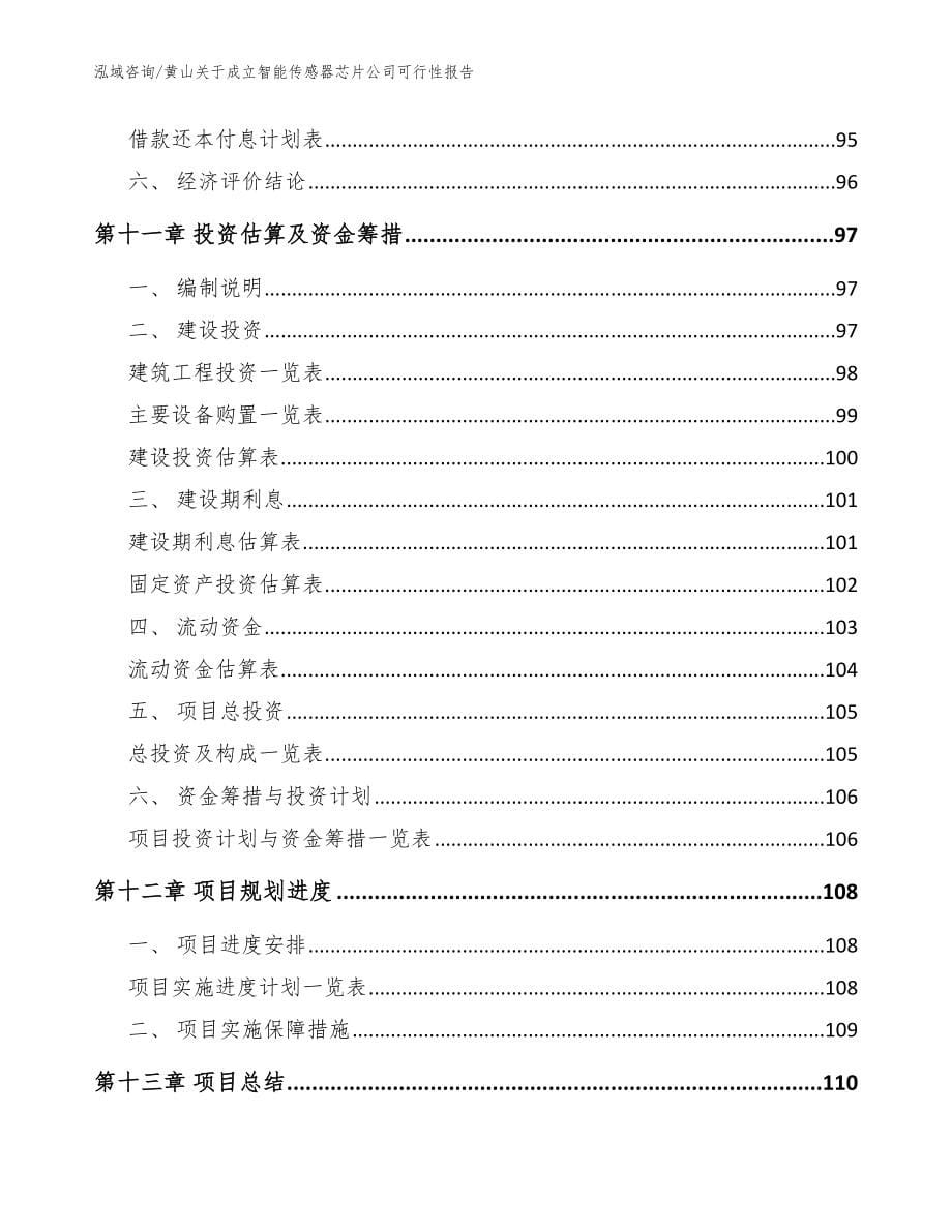 黄山关于成立智能传感器芯片公司可行性报告（模板范本）_第5页