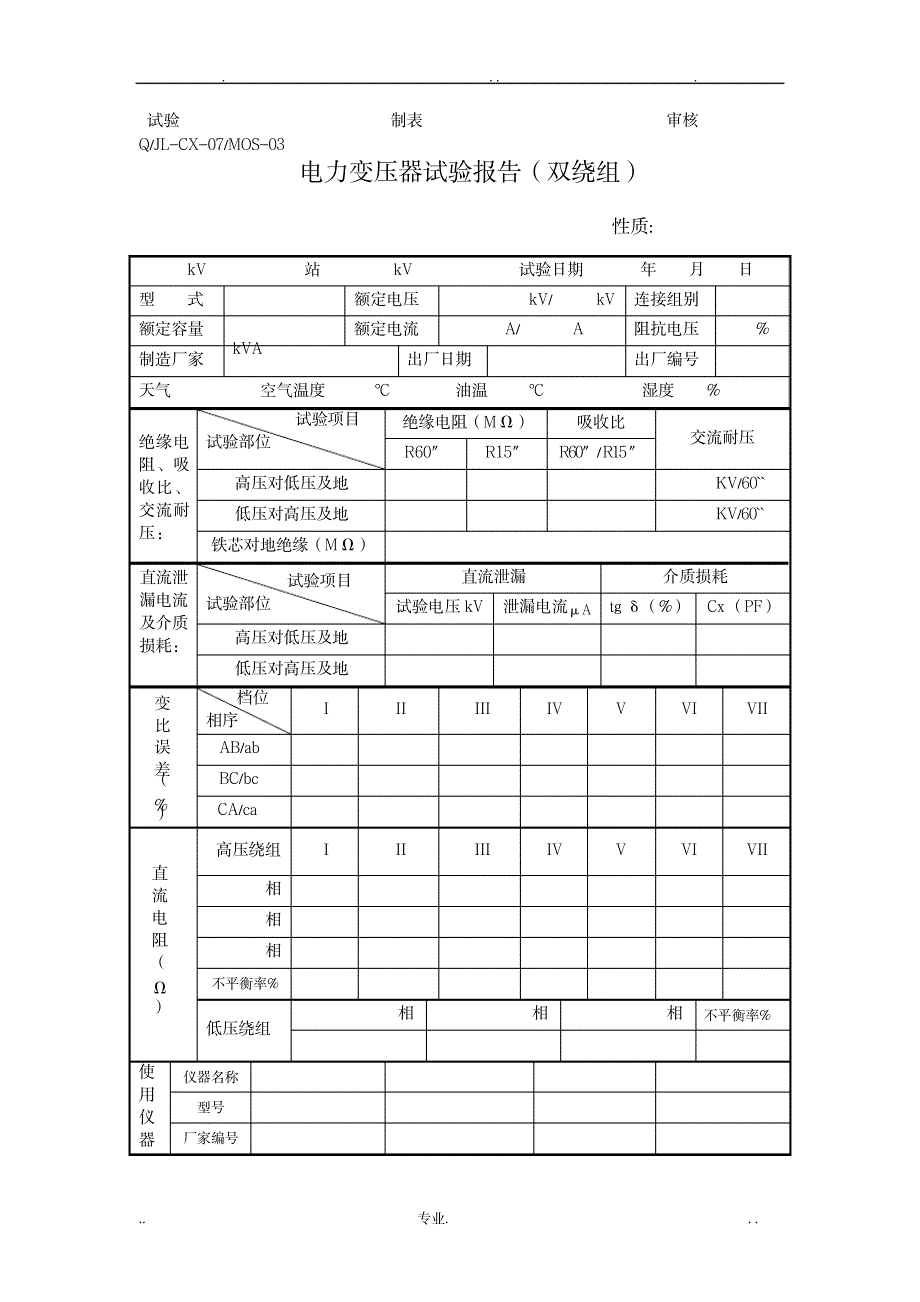 试验报告模板(总)_办公文档-调研文书_第2页