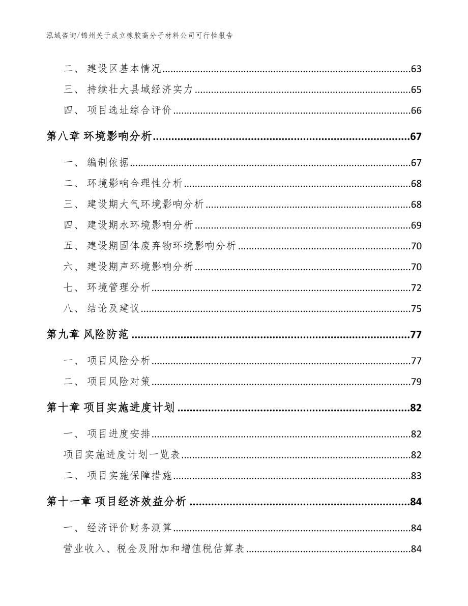 锦州关于成立橡胶高分子材料公司可行性报告（参考模板）_第5页