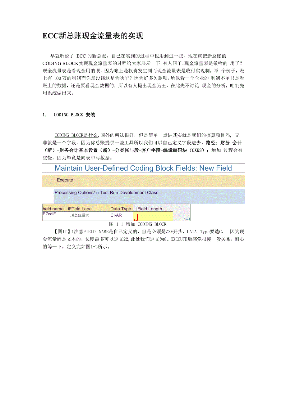 SAP-FI-ECC新总账下现金流量表的实现_第1页