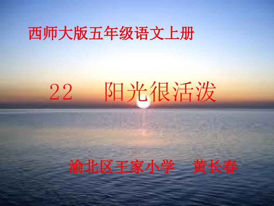 阳光很活泼课件_第1页