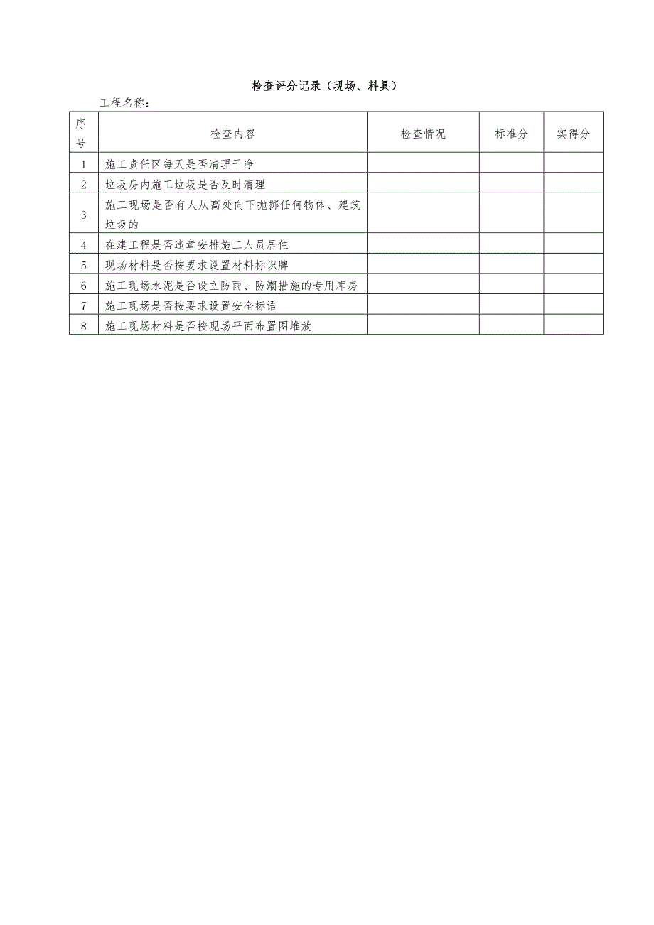 施工现场检查记录表_第4页