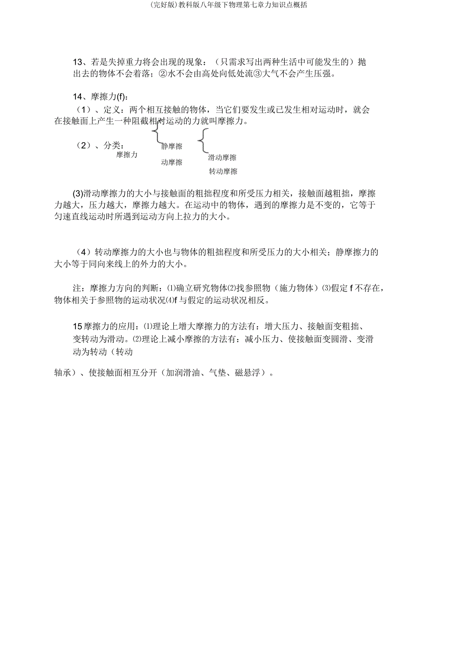 教科八年级下物理第七章力知识点归纳.doc_第3页