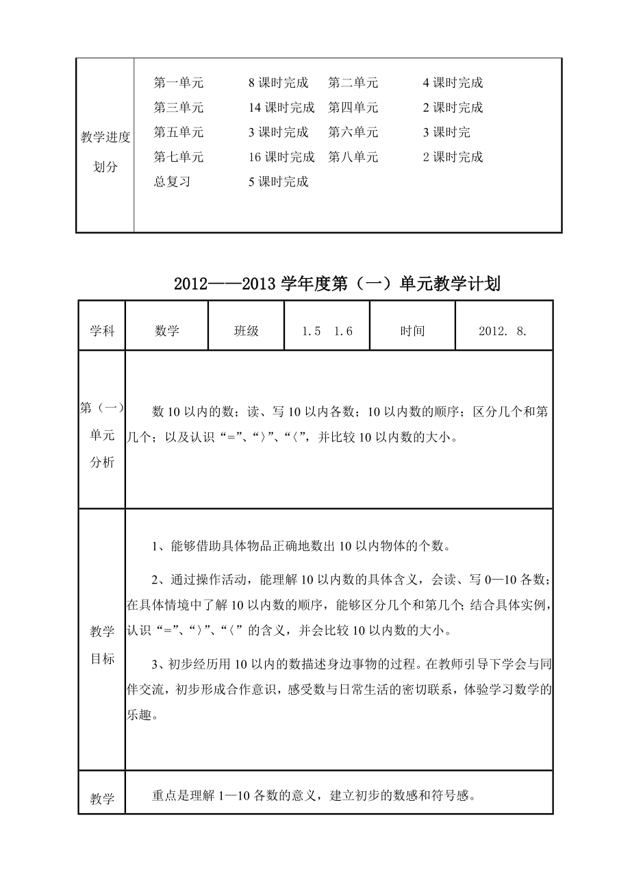 于嘉妮一年级第一学期数学备课个案_第4页