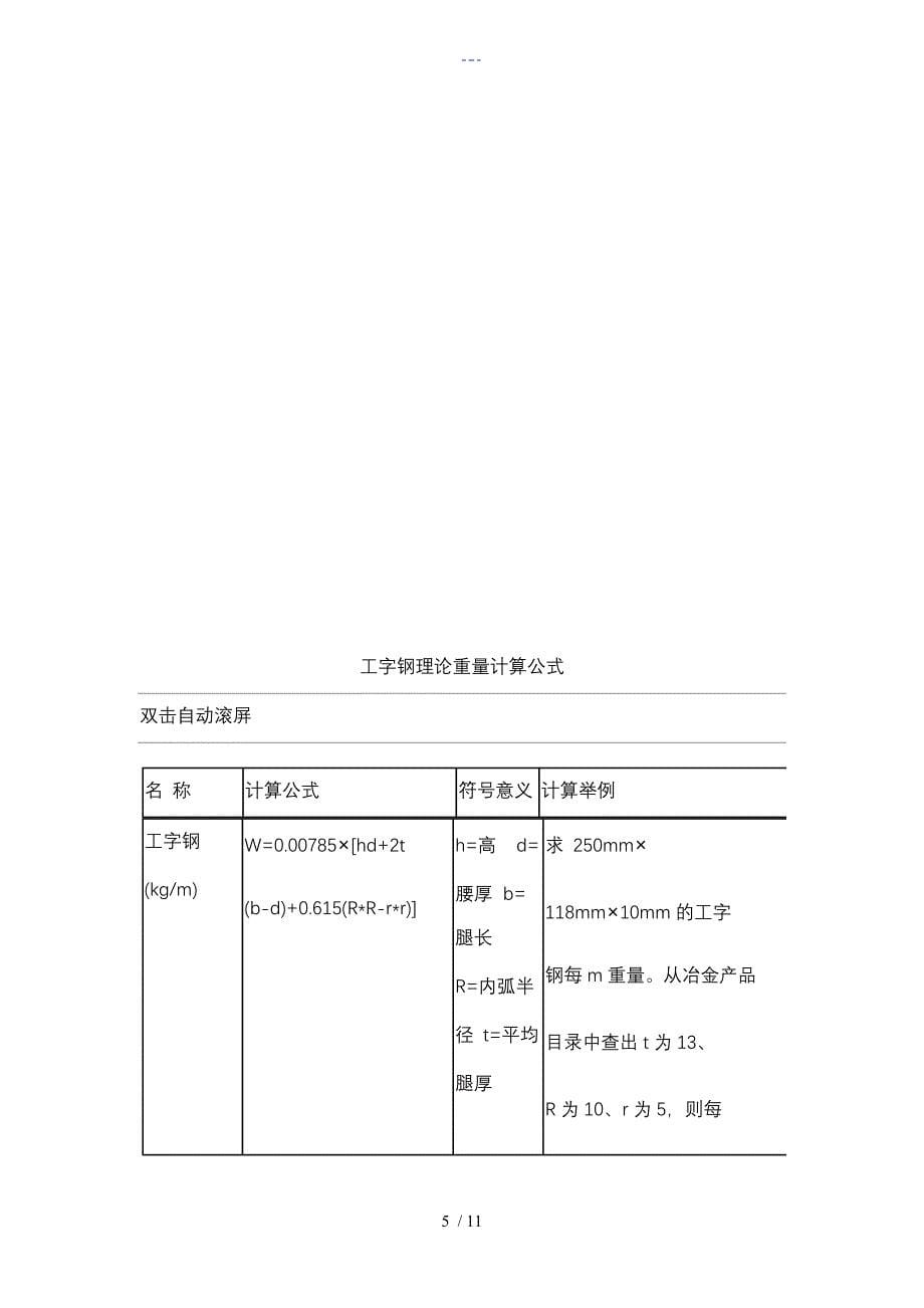 工字钢的规格尺寸与常识_第5页