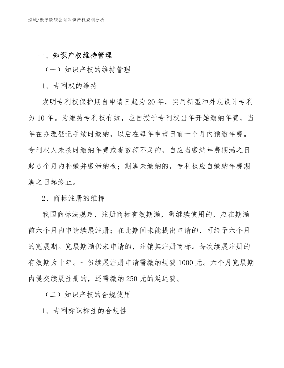 聚芳酰胺公司知识产权规划分析（参考）_第3页