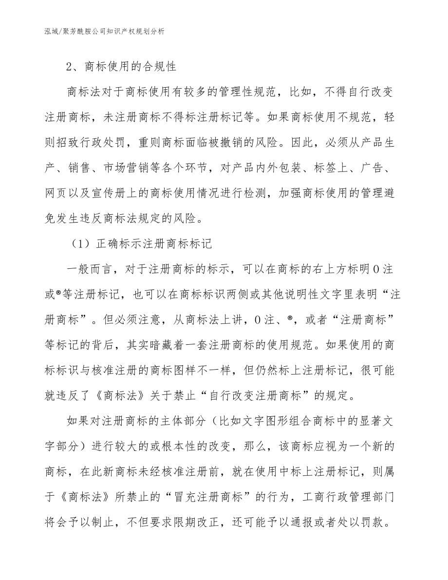 聚芳酰胺公司知识产权规划分析（参考）_第5页