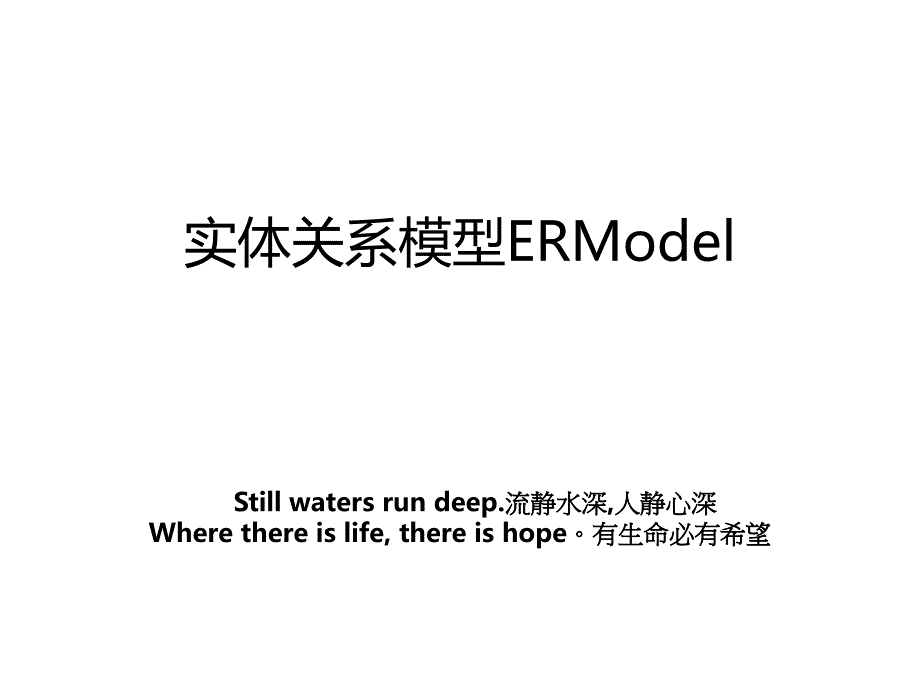 实体关系模型ERModel_第1页