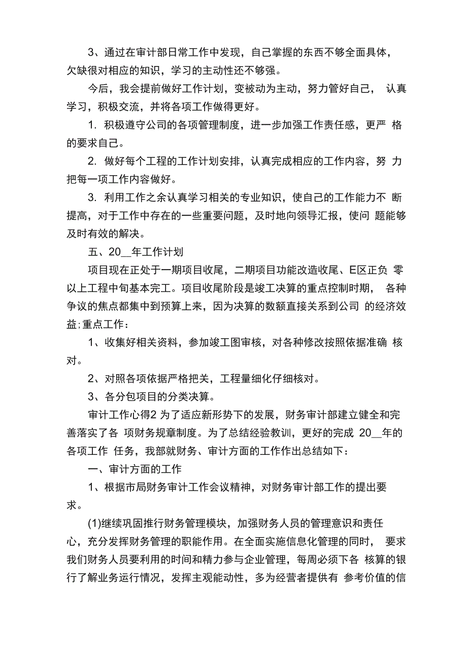 审计工作心得总结_第3页