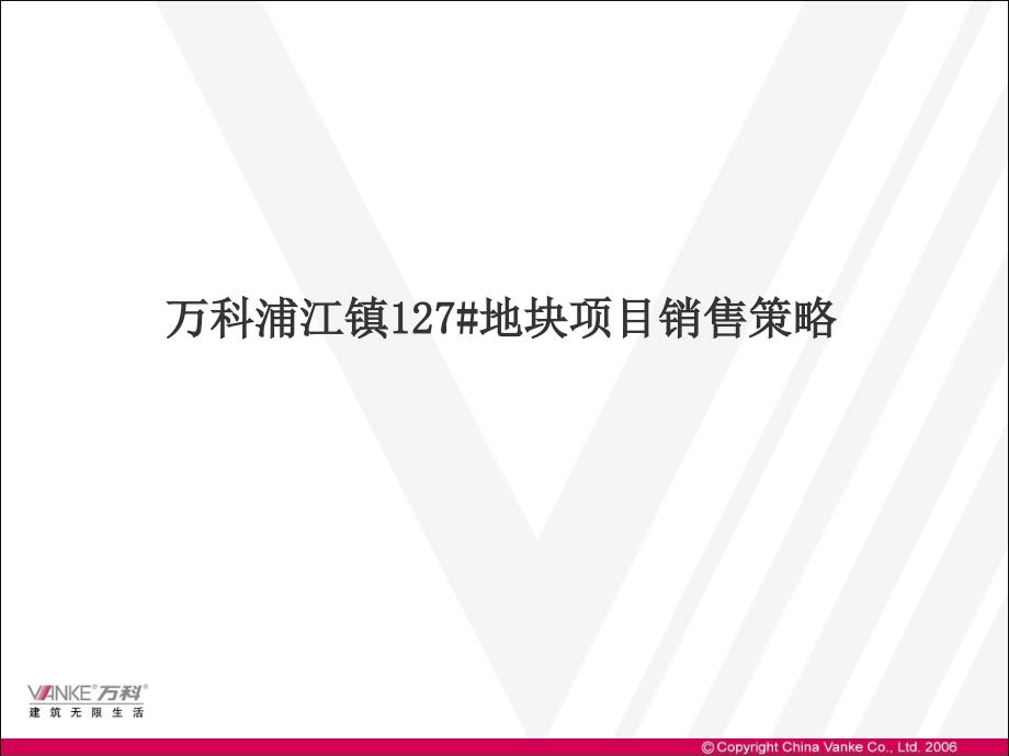 上海万K浦江镇127地块项目销售策略_第1页