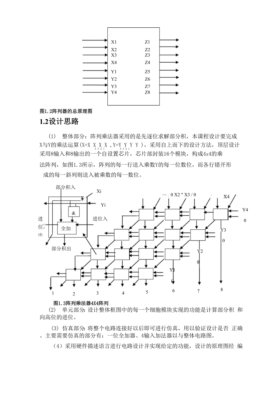 计算机组成原理_阵列乘法器的设计说明_第4页