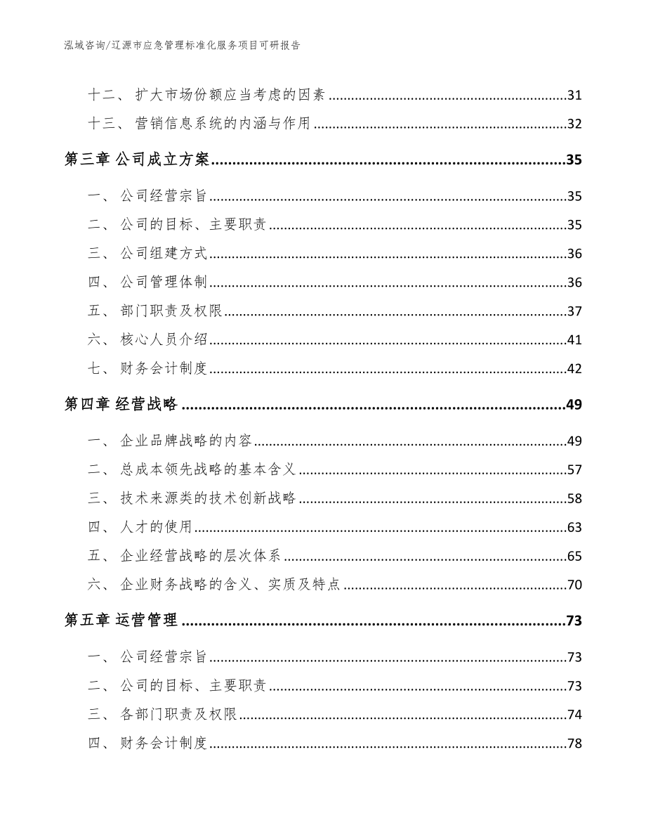 辽源市应急管理标准化服务项目可研报告范文参考_第2页