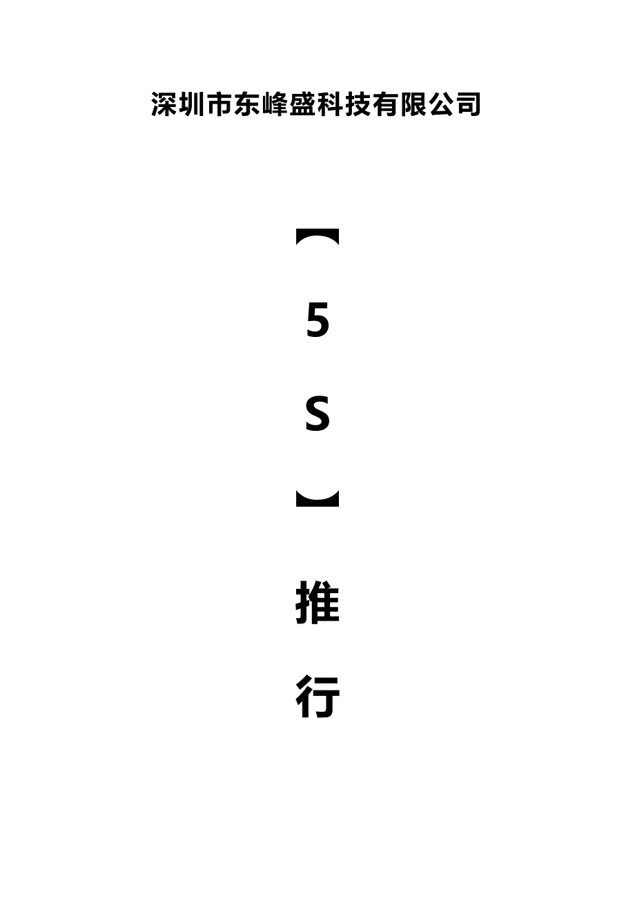 五S管理标准手册_第1页