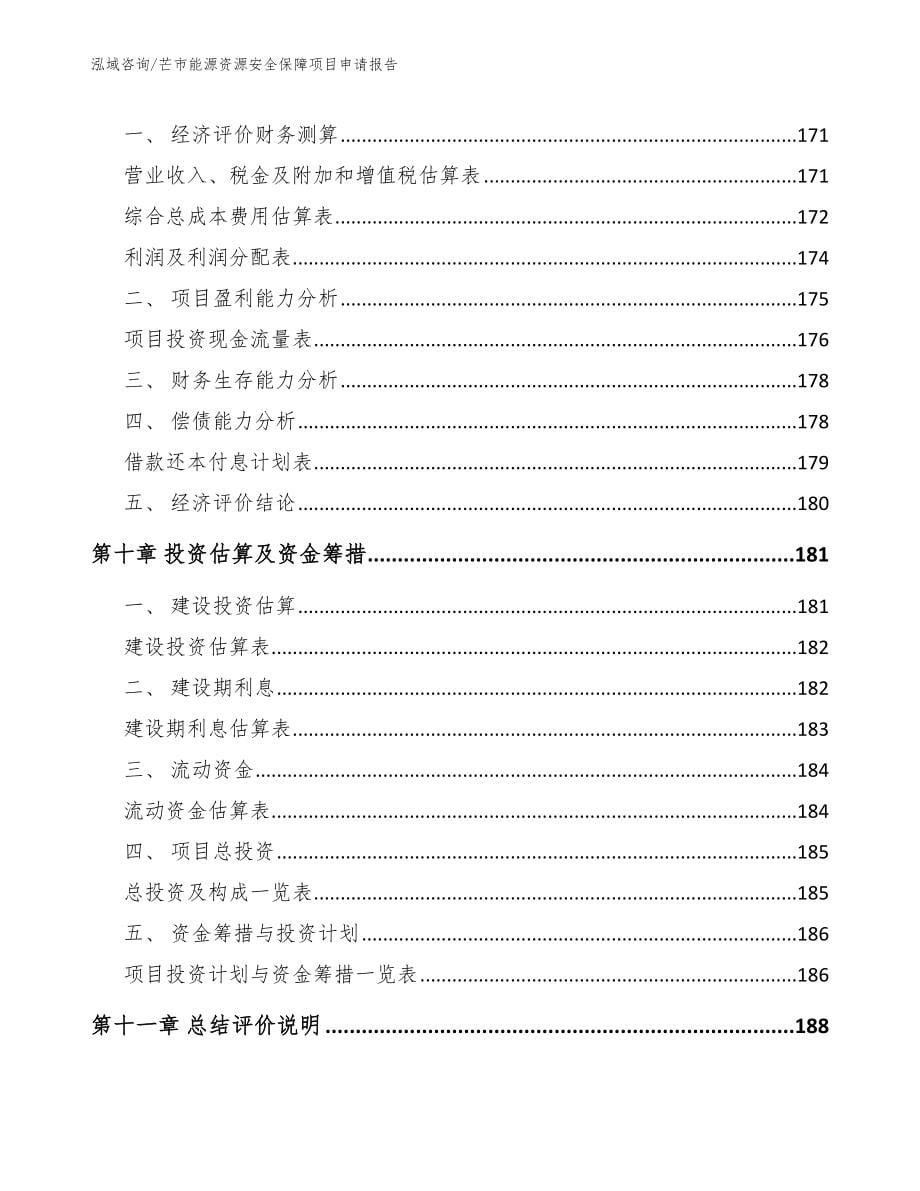 芒市能源资源安全保障项目申请报告参考范文_第5页