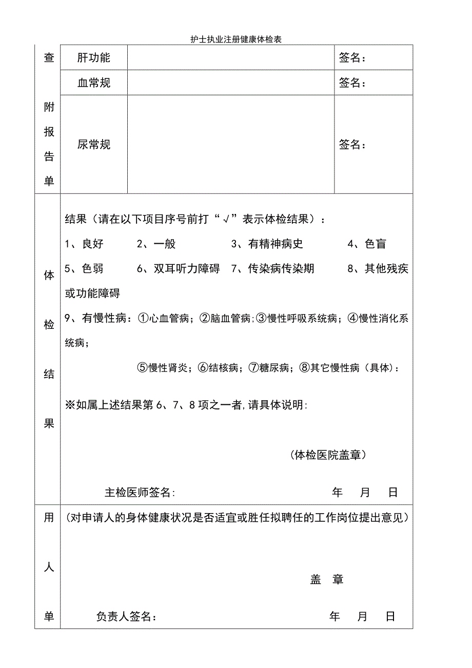 (2021年整理)护士执业注册健康体检表_第4页