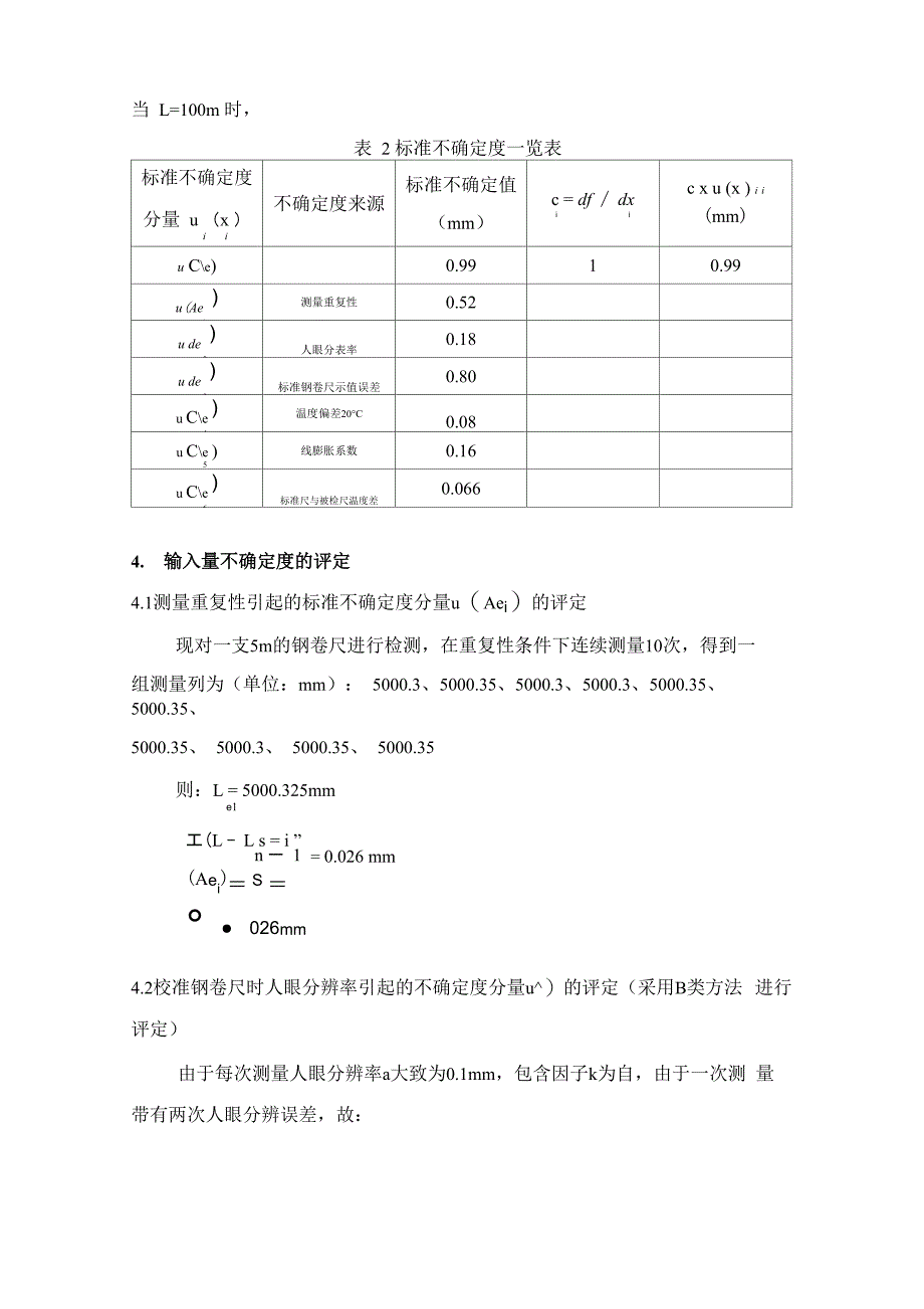 钢卷尺不确定度的评定_第2页