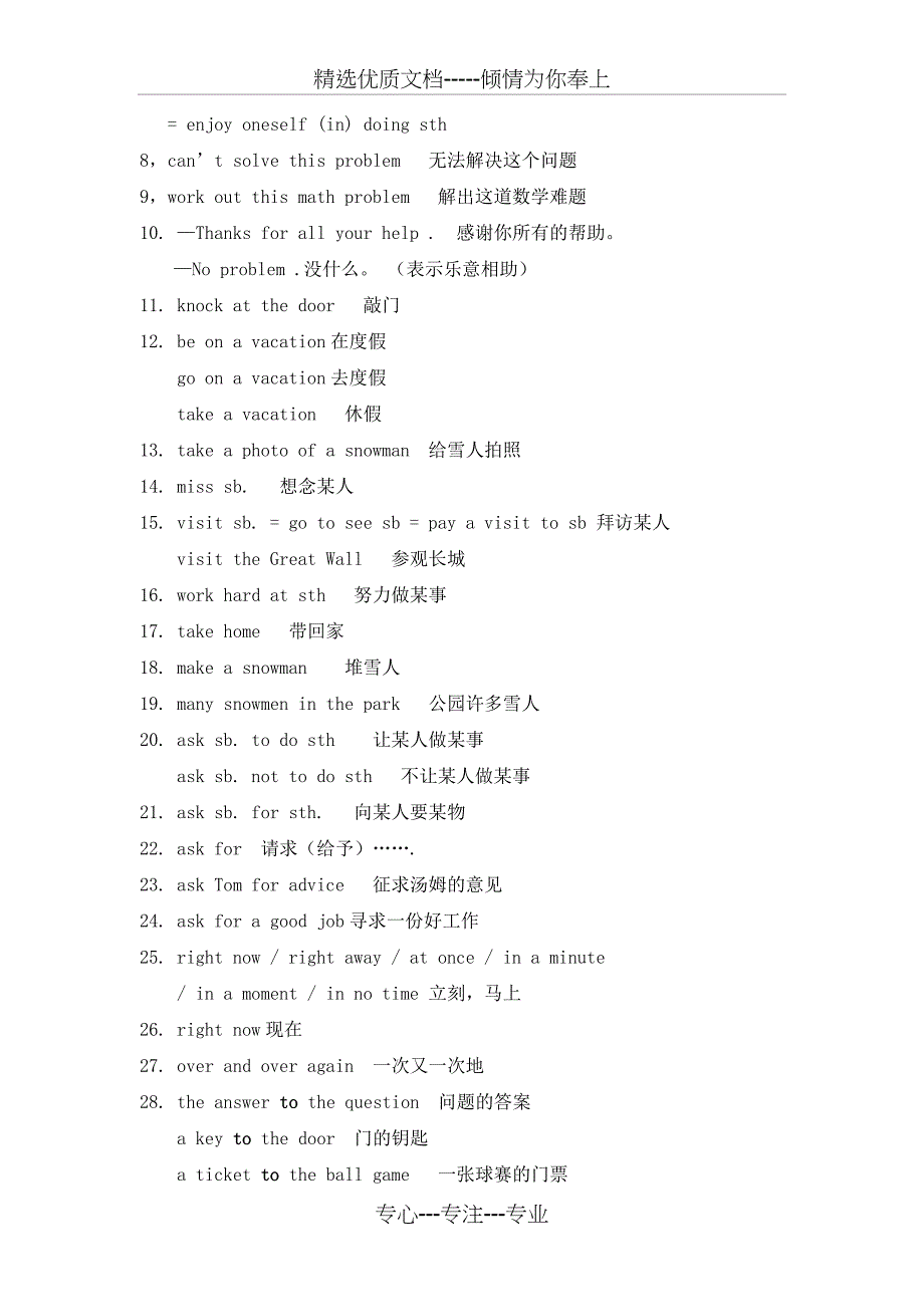 2014年七年级英语下册Unit7课本知识点_第2页