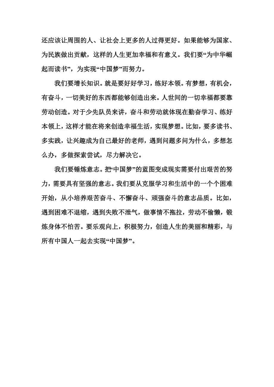 “红领巾相约中国梦”教育提纲_第5页