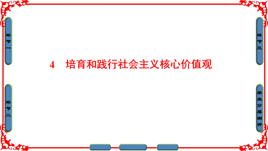 人教版高中政治选修六专题14培育和践行社会主义核心价值观PPT课件1_第1页