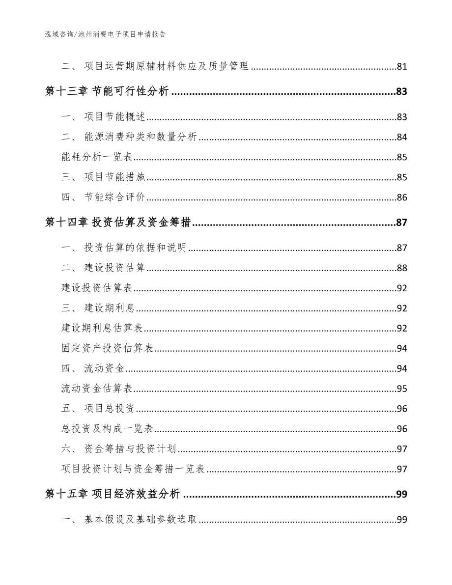 池州消费电子项目申请报告_第5页