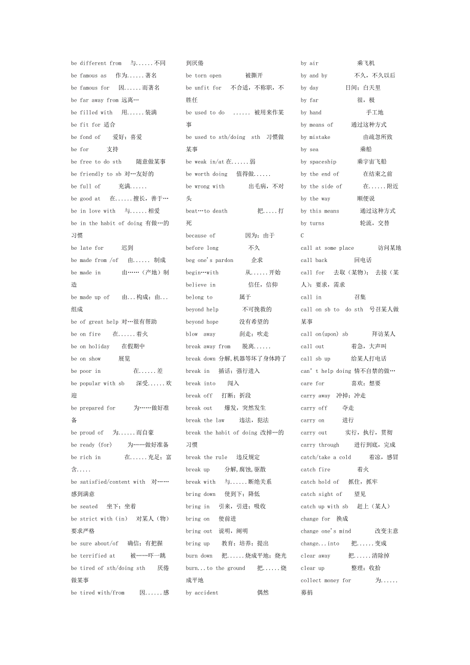 高中英语短语大全_第2页