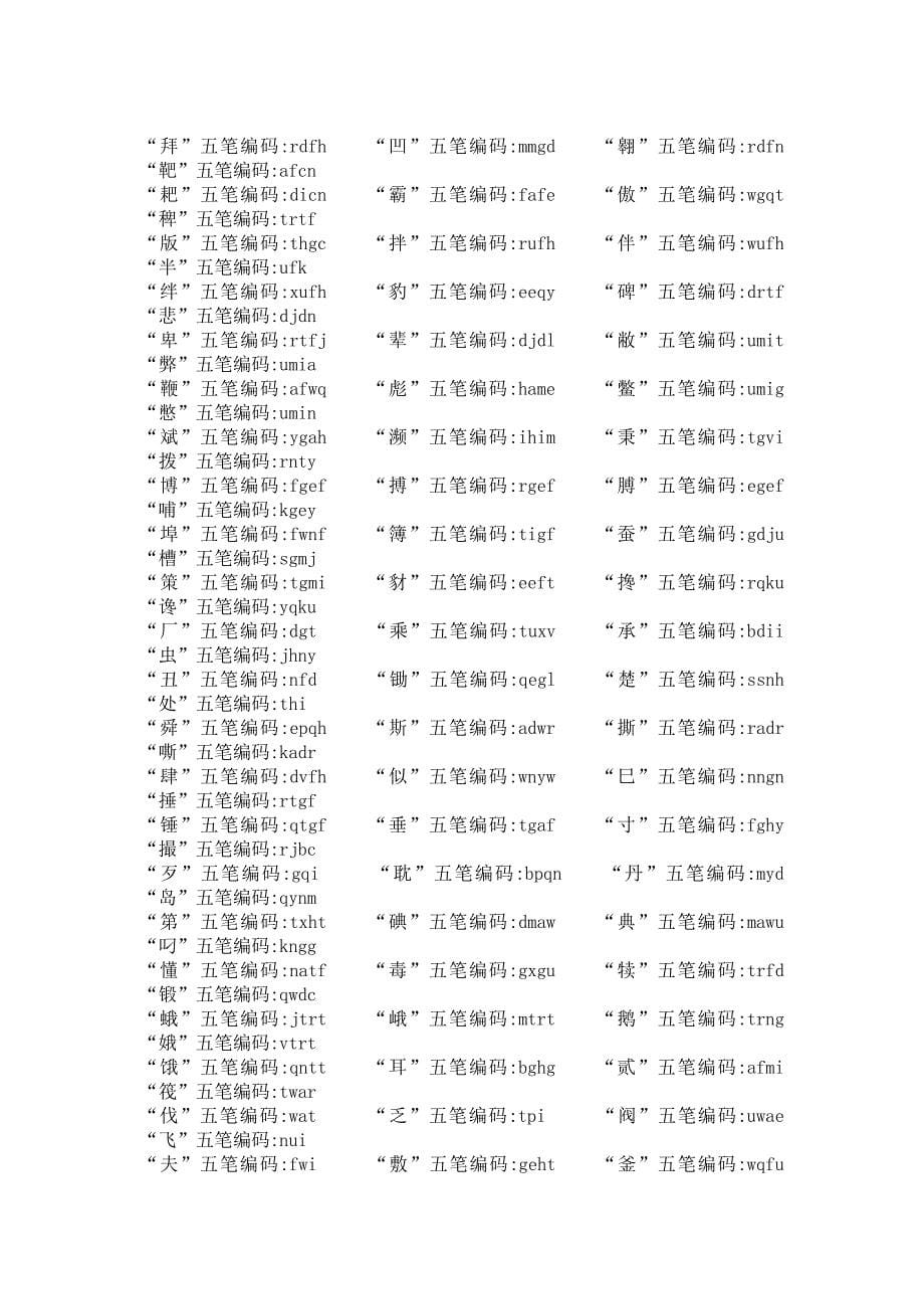 易学五笔学习总结及难拆汉字汇总.doc_第5页