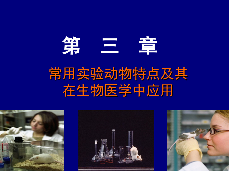 医学实验动物学：第三章 常用实验动物特点及其在生物医学中的应用_第1页