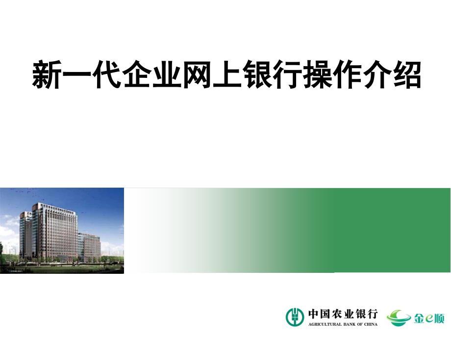 银行企业网银业务管理办法及操作规程培训讲义.ppt