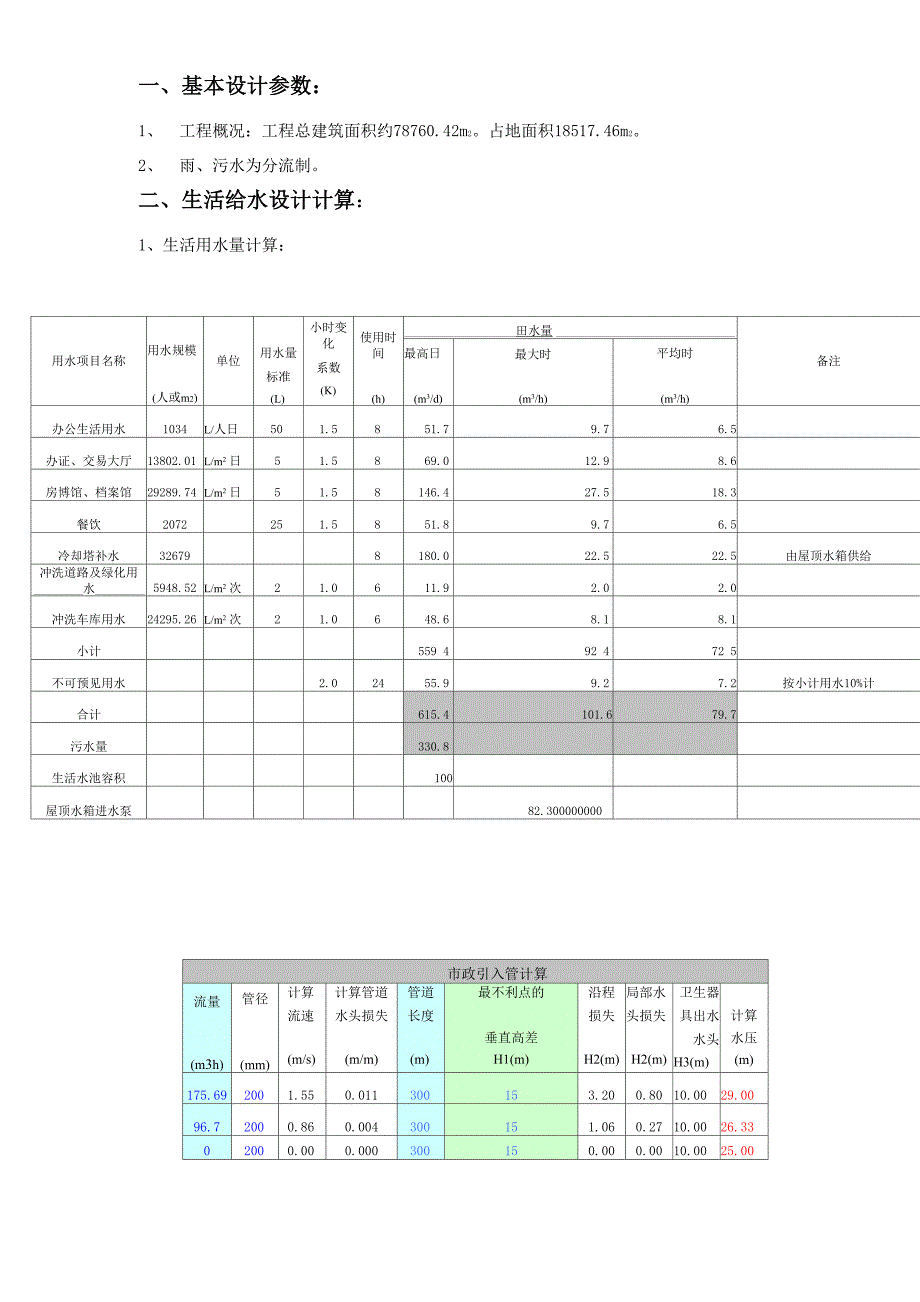 给水排水计算书_第2页