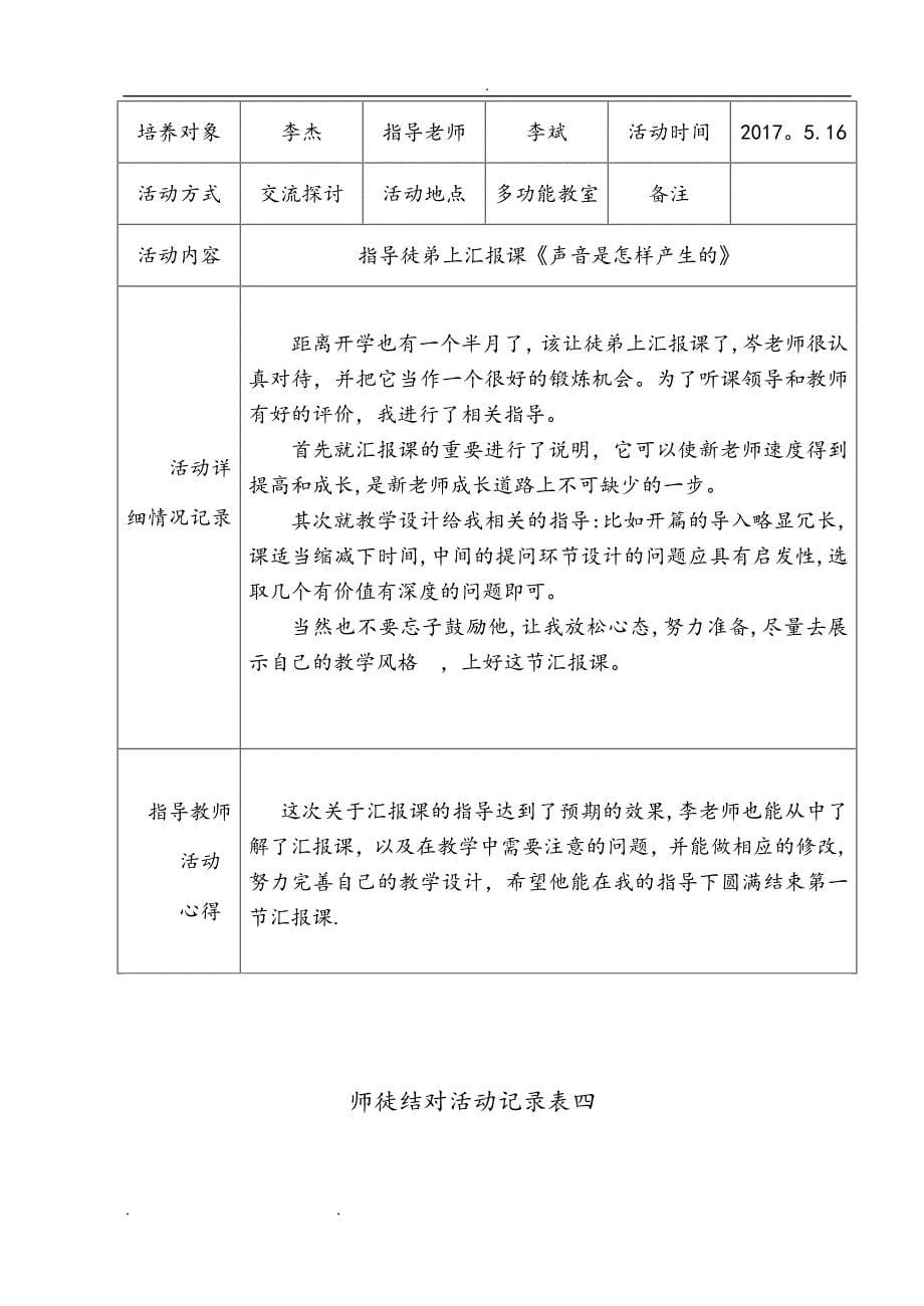 师徒结对活动记录表师傅可编辑范本_第5页