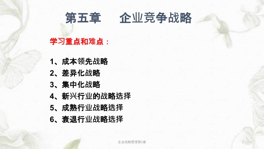 企业战略管理第5章ppt课件_第1页