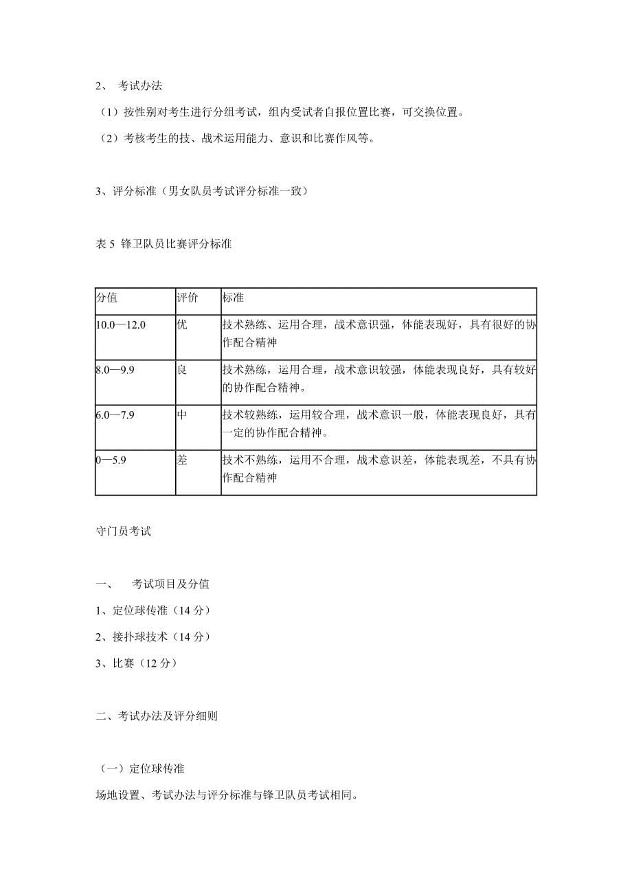 足球专项考核.docx_第5页