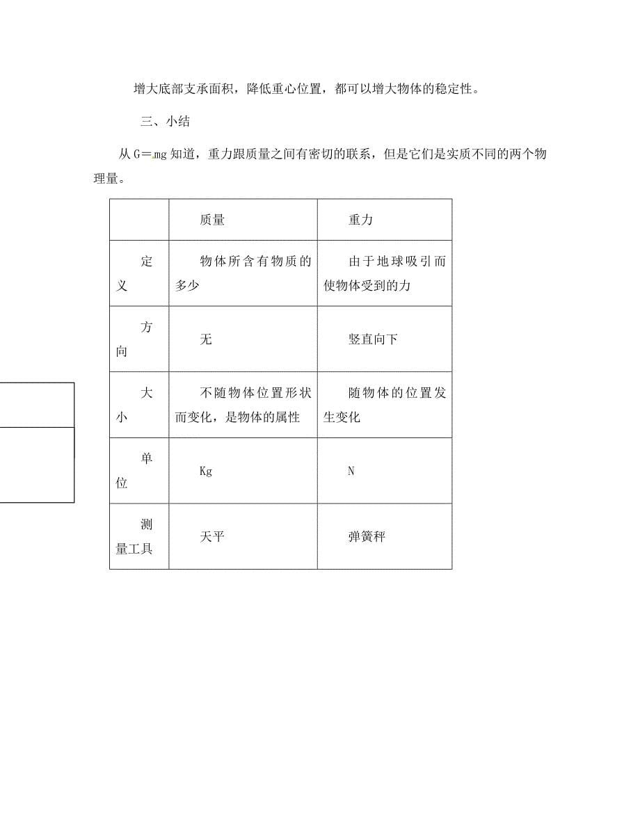 八年级物理下册重力1教案沪粤版_第5页