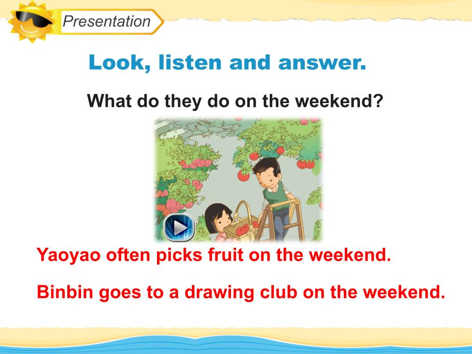 四年级上册英语课件Unit2OntheWeekendLesson2人教_第4页