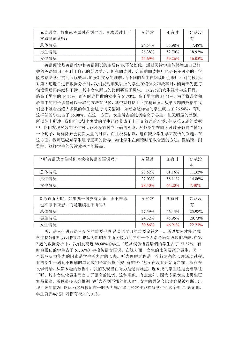 英语学习习惯问卷调查总结.docx_第3页