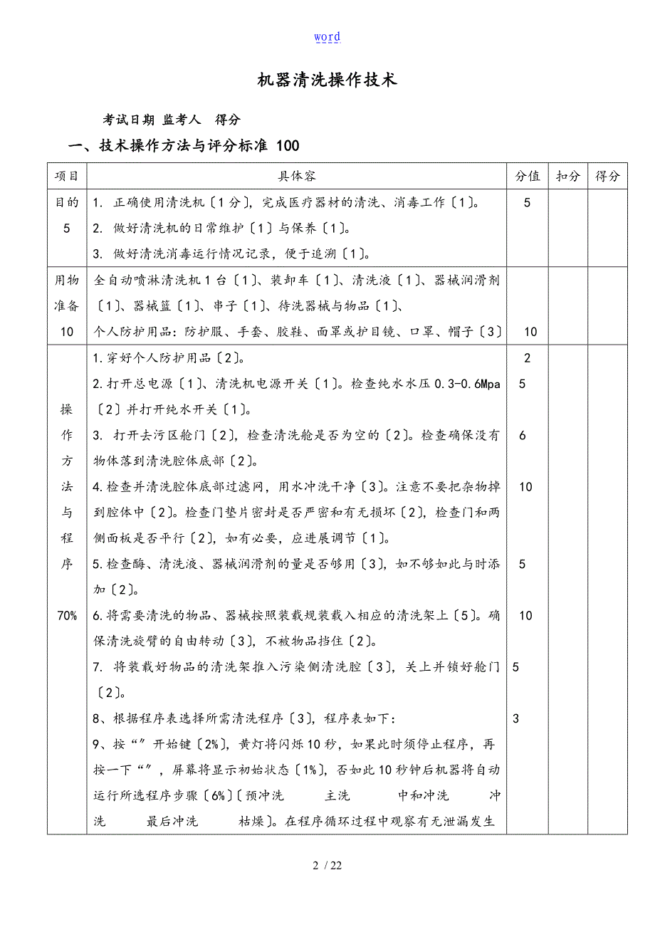 供应室技能考核操作实用标准化(参考全资料)_第2页