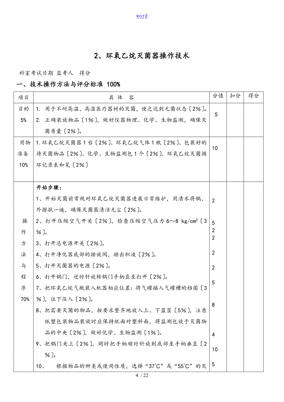 供应室技能考核操作实用标准化(参考全资料)_第4页