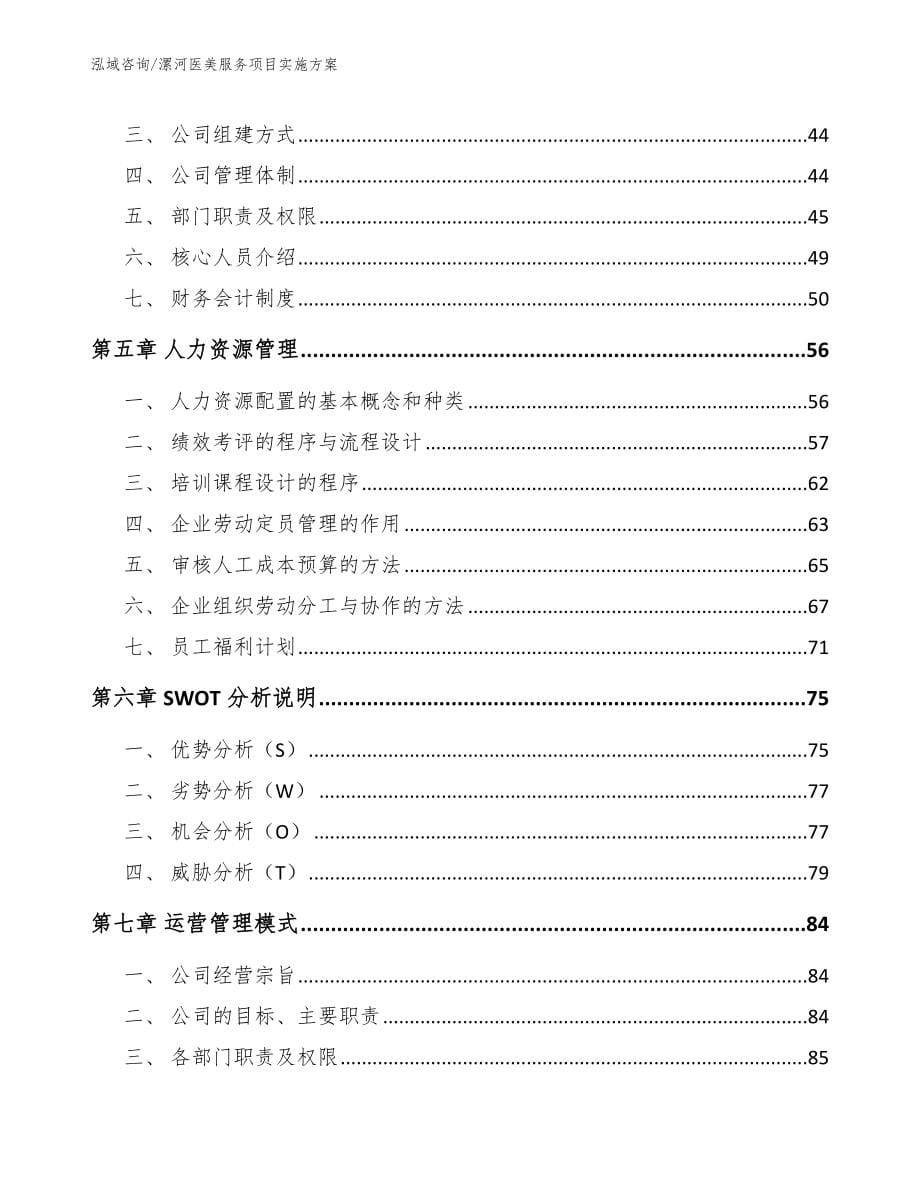 漯河医美服务项目实施方案_第5页