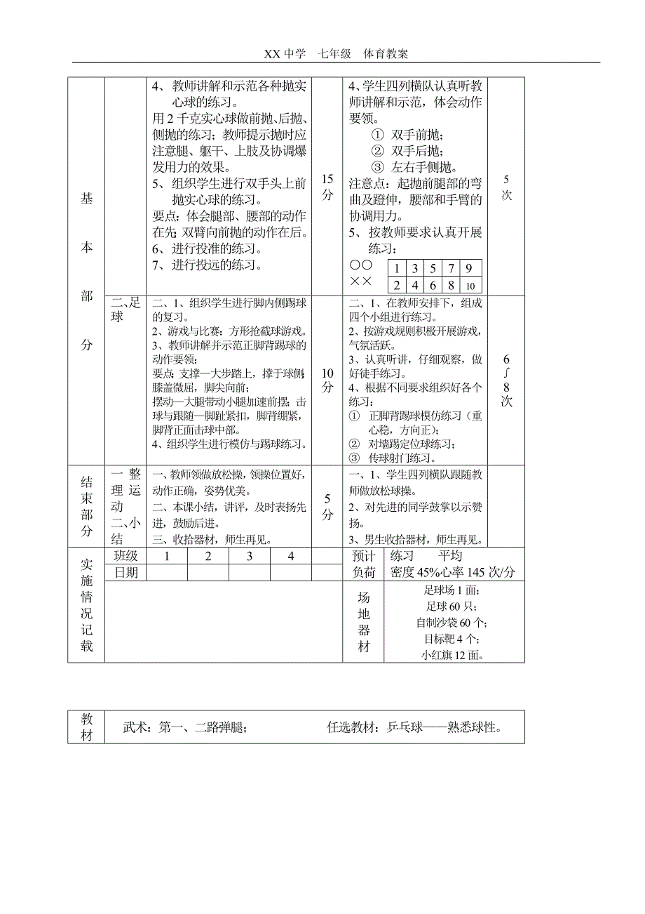 初中体育课教案全集_第4页