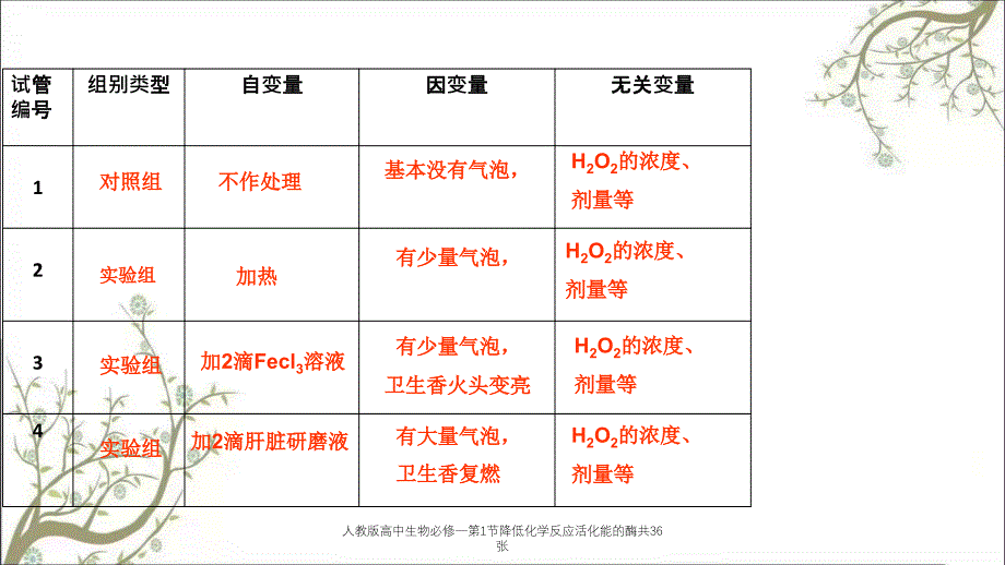 人教版高中生物必修一第1节降低化学反应活化能的酶共36张课件_第4页