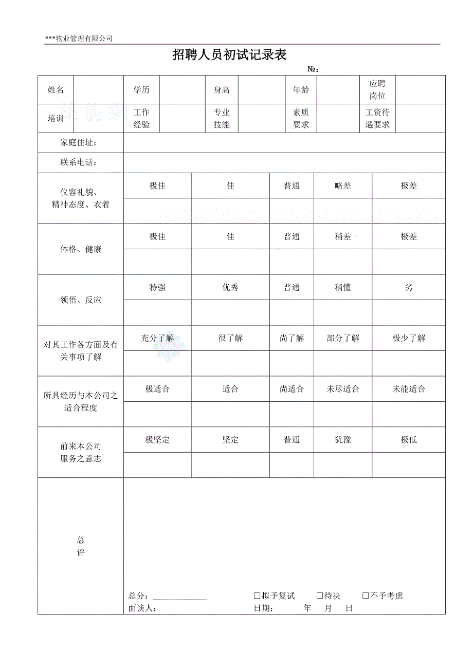 人事管理表格secret_第4页